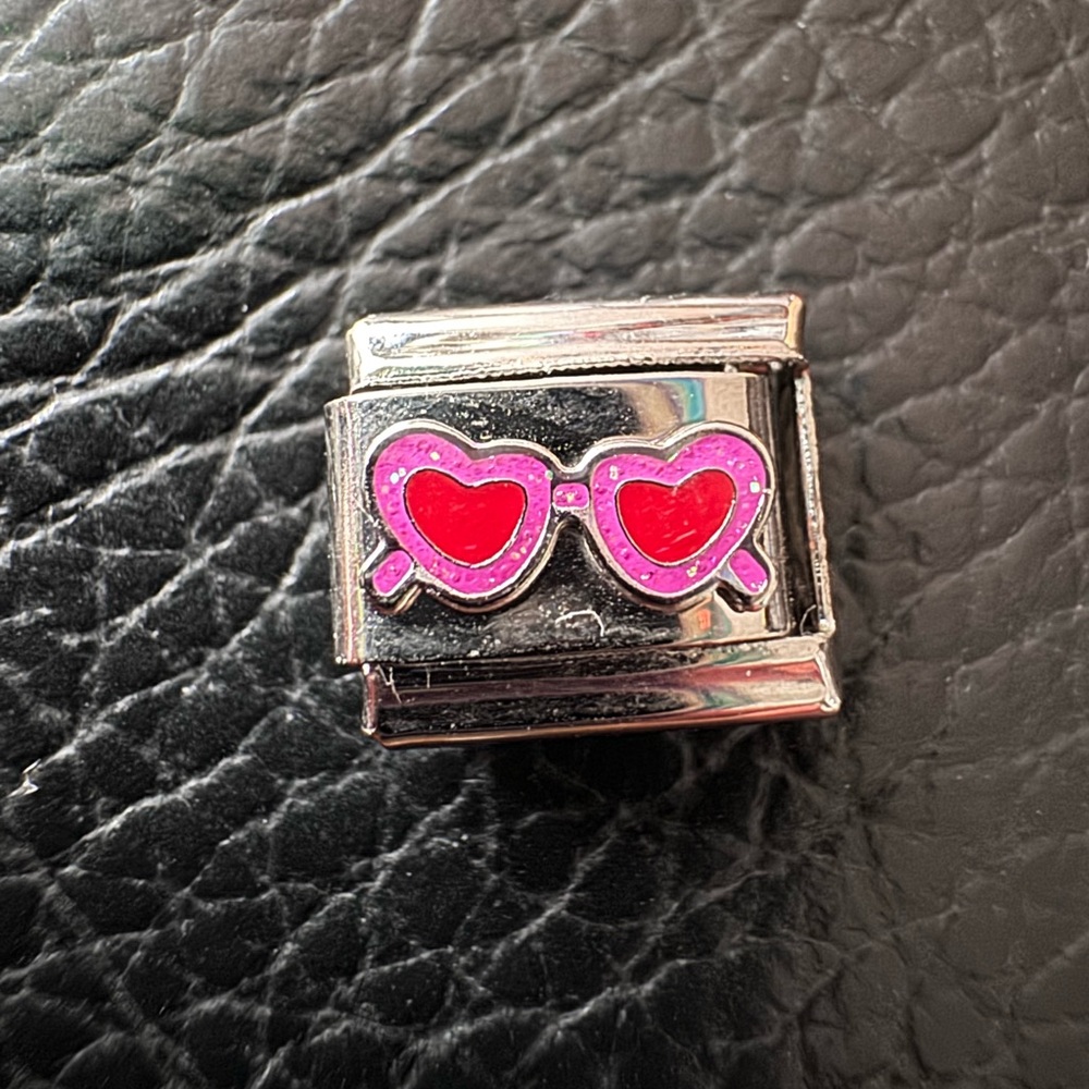 Pink Sunglasses Italian Charm Link